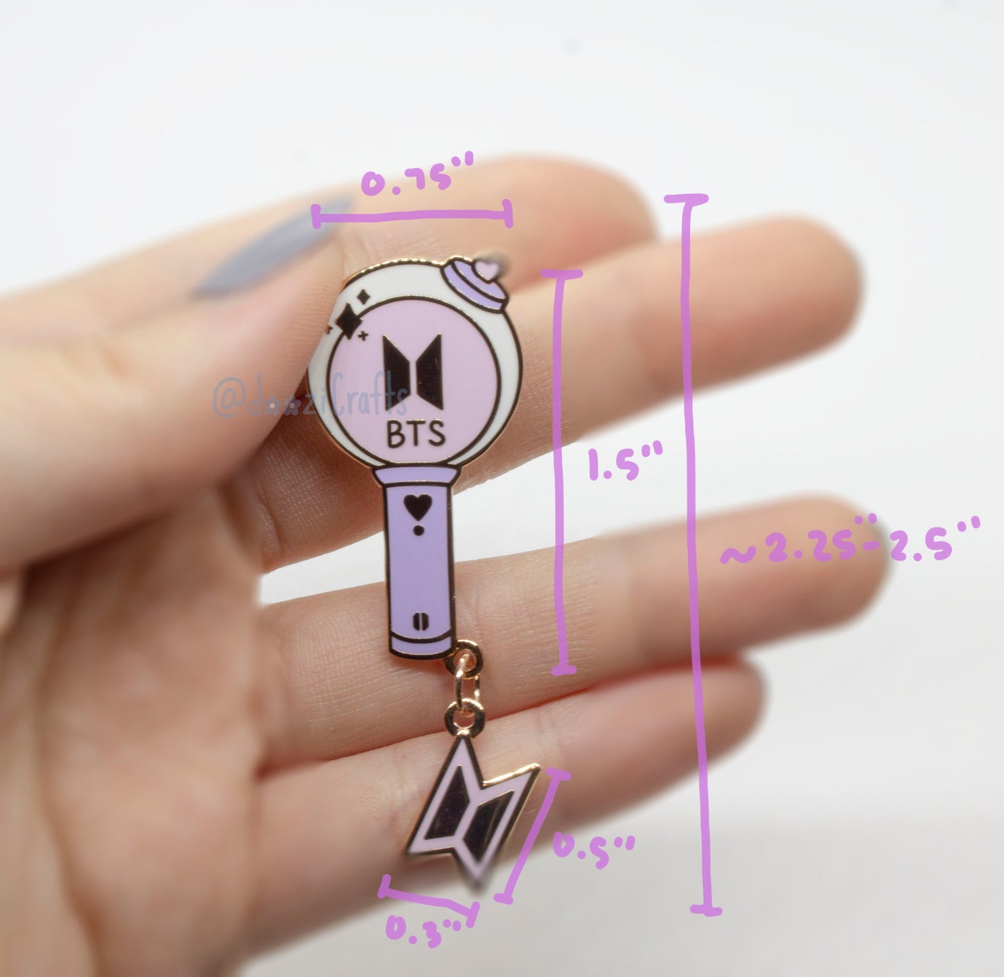 MOTS Glitter Lightstick Enamel Pin