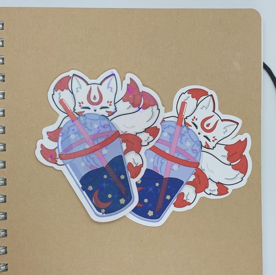 Kitsuki Nine Tailed Fox Bubble Tea | Collab with @hinaruu.co