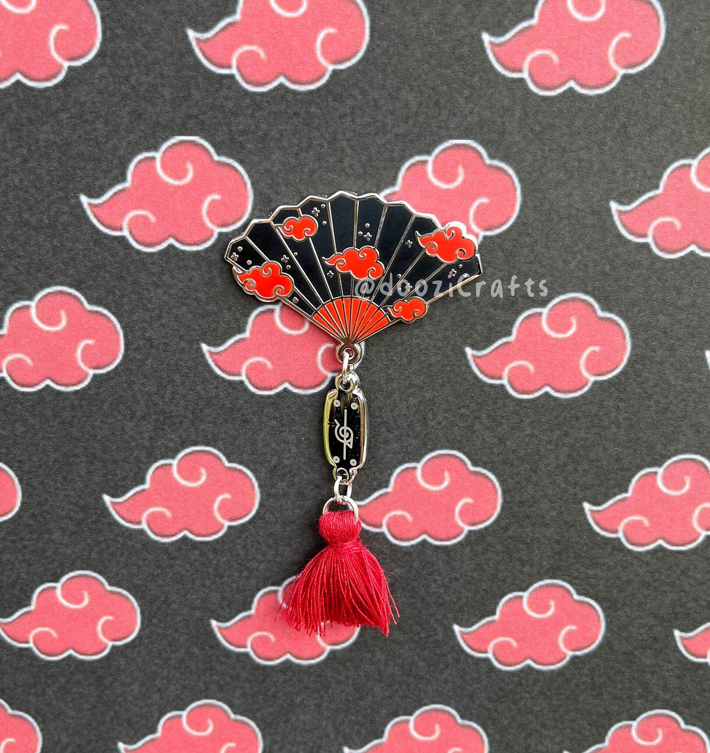 Anime Red Cloud Inspired Fan Enamel Pin