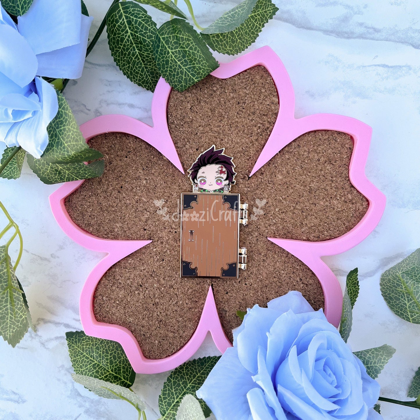 Demon Assassinator with Friends Box Hinged Enamel Pin