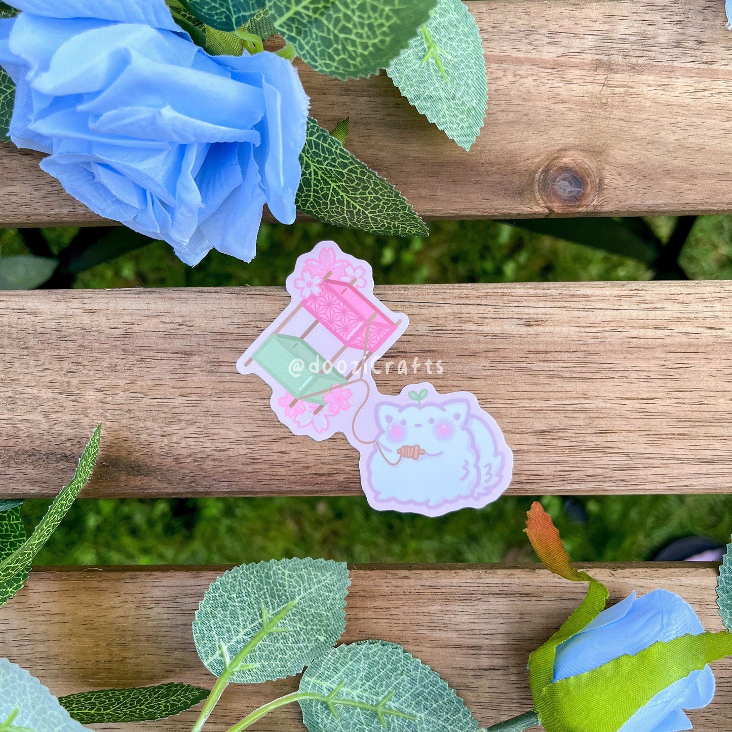 Kite Flying Floof Sticker