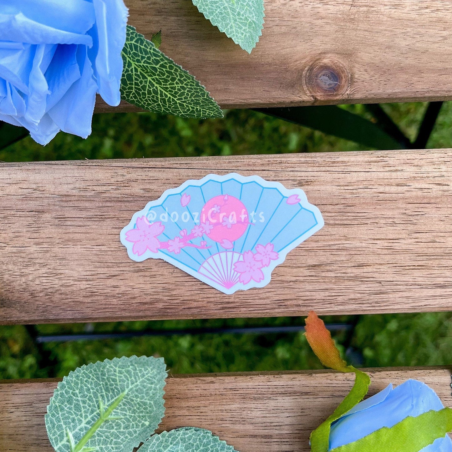 Sakura Fan Sticker