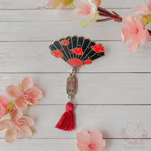 Load image into Gallery viewer, Anime Red Cloud Inspired Fan Enamel Pin
