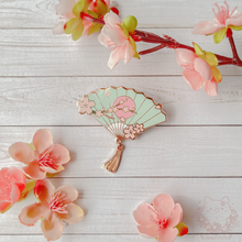 Load image into Gallery viewer, Sakura Fan | Spring Time Enamel Pin Collection
