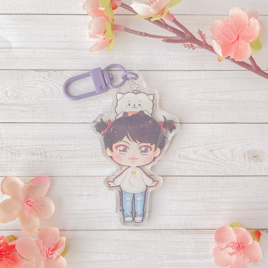 Jin Cute Pig tails outfit Keychain