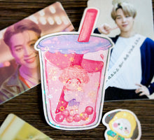Load image into Gallery viewer, Jimin Boba Holographic Waterproof Sticker
