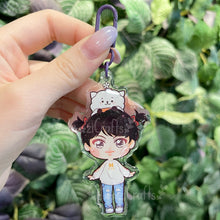 Load image into Gallery viewer, Jin Cute Pig tails outfit Keychain
